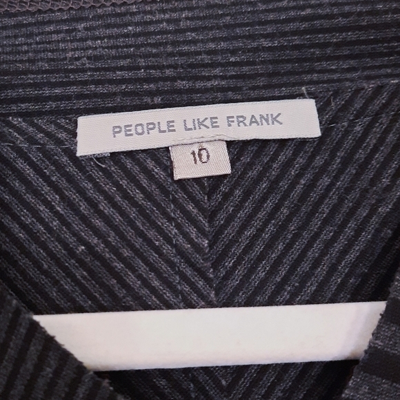 People Like Frank Gray Striped Sweater 10 - Picture 3 of 5